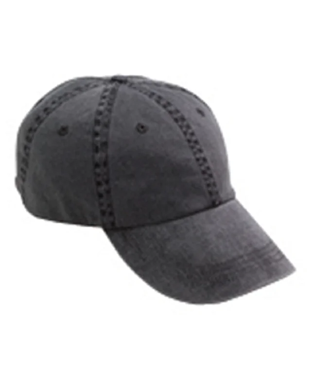 Crazy Deals Anvil 6-Panel Pigment-Dyed Twill Cap | Black