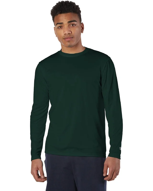 Deal Frenzy Champion Double Dry Long Sleeve T-Shirt | Dark Green