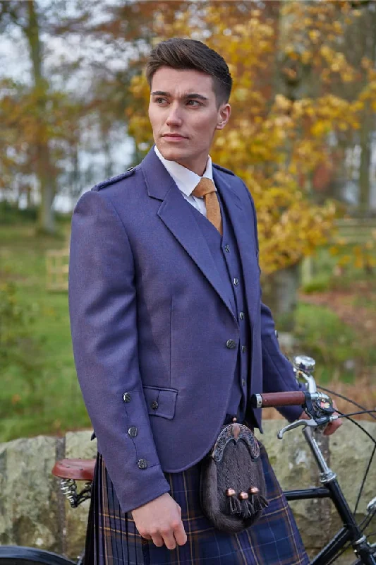 Price Drop Crail Tweed Jacket and 5 Button Waistcoat by House of Edgar - Twilight