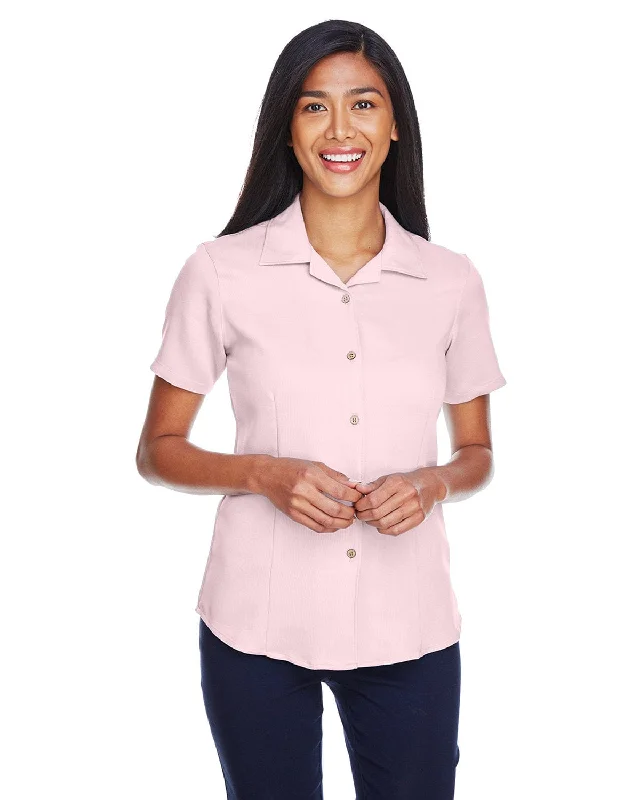 Epic Deals Harriton Ladies Bahama Cord Camp Shirt | Blush