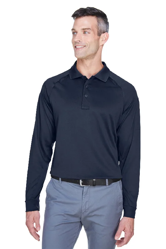 Deal Dash Harriton Mens Advantage Tactical Moisture Wicking Long Sleeve Polo Shirt - Dark Navy Blue Deal Dash Harriton Mens Advantage Tactical Moisture Wicking Long Sleeve Polo Shirt - Dark Navy Blue