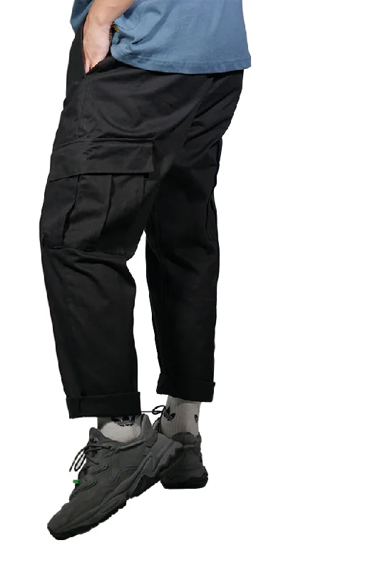 Overstock Worker Cargo Pants In Black