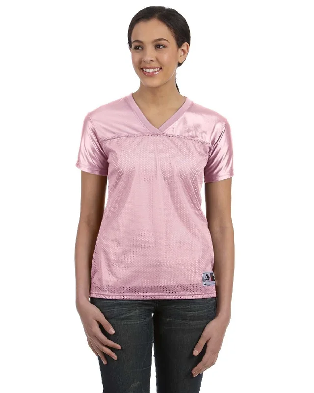 Savings Soar This Weekend Augusta Ladies Junior Fit Replica Football T-Shirt | Light Pink