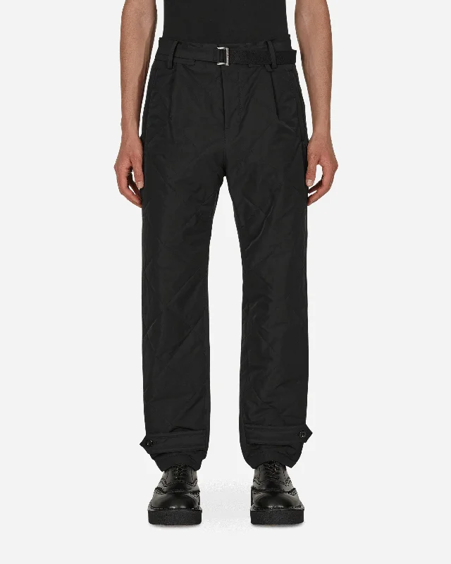 Warehouse Sale Quilted Pants Black