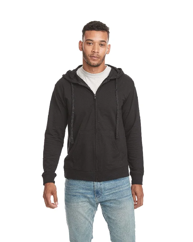 Weekend Deal Next Level Adult French Terry Zip Hoody | Black/ Black