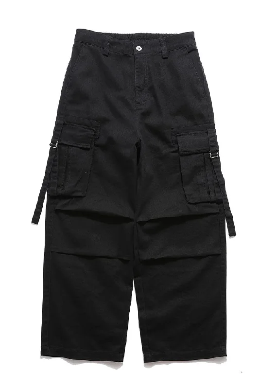 Special Price Straight Cargo Pants In Black