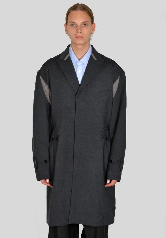 Weekend Specials to Indulge In KIKO KOSTADINOV KKAW23J02-27 SOLON LONG COAT SHADOW GREY/ASH GREY Weekend Specials to Indulge In KIKO KOSTADINOV KKAW23J02-27 SOLON LONG COAT SHADOW GREY/ASH GREY