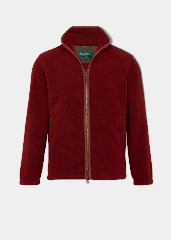 Limited Edition Aylsham Men's Fleece Jacket In Bloodstone - Regular Fit