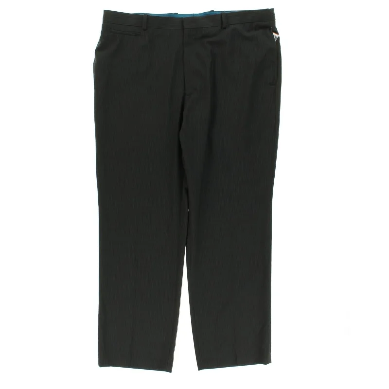 Instant Savings London Mens Pinstripe Flat Front Dress Pants