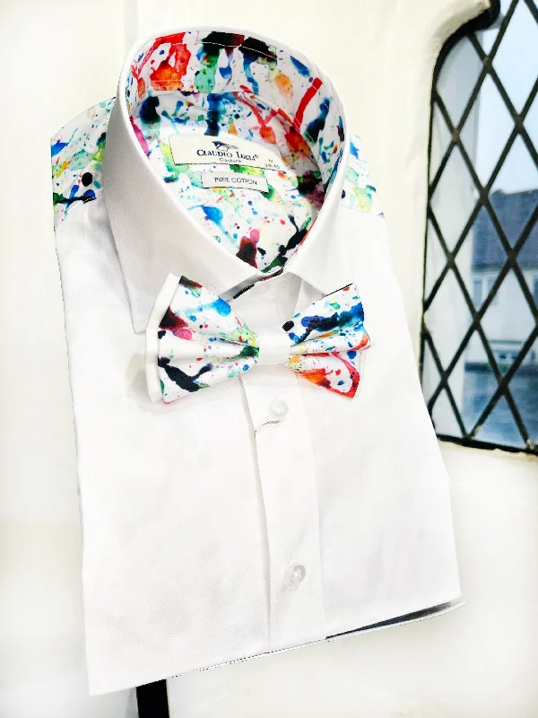 Weekend Savings Delight SPLASH TUXEDO SHIRT