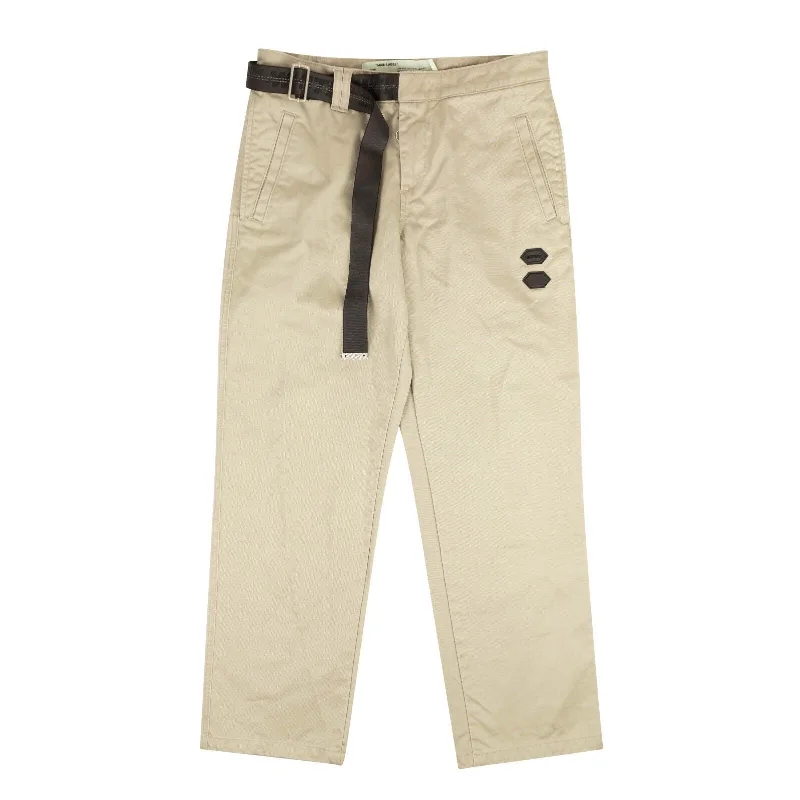 Epic Deals Beige Industrial Belt Chinos