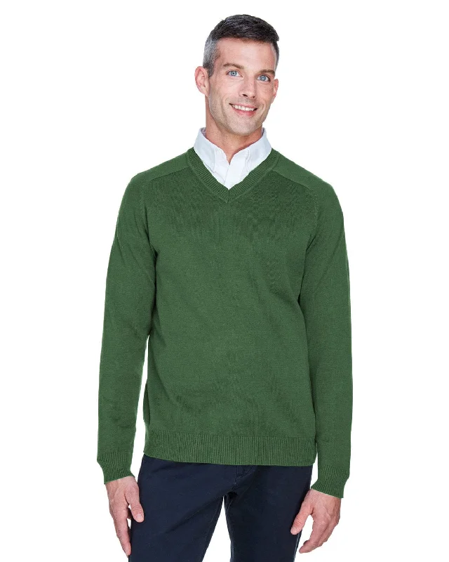 Weekend Bargains Await You Devon & Jones Mens V-Neck Sweater | Forest