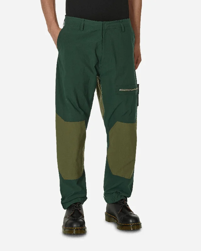 Cash Savings Moving Diagonal Pants Green / Olive