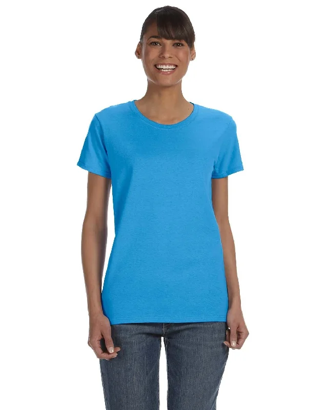 Quick Deals Gildan Ladies Lightweight 100% Cotton T-Shirt | Heather Sapphire