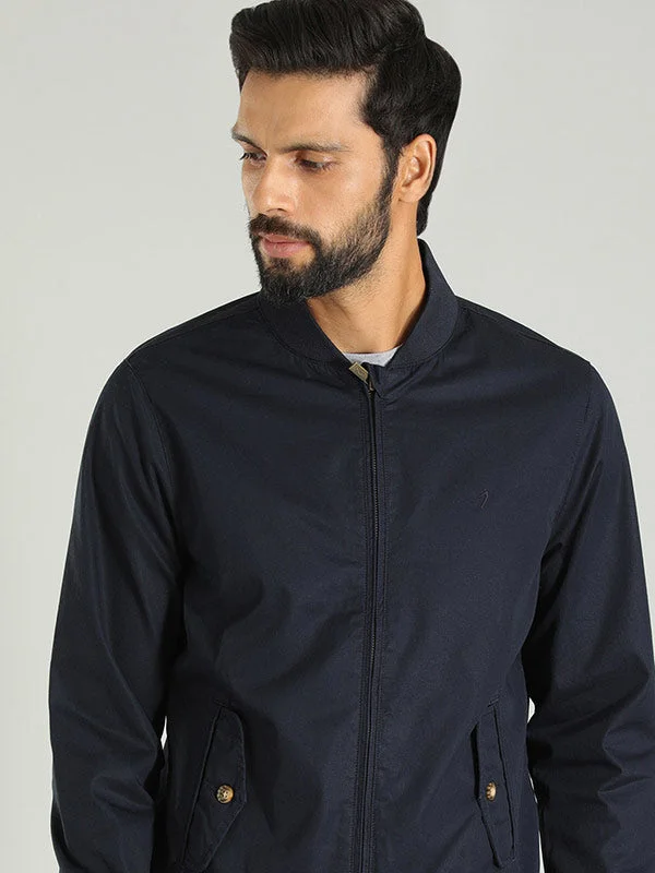 Cash Savings Men Solid Full Sleeve Bomber Jacket
