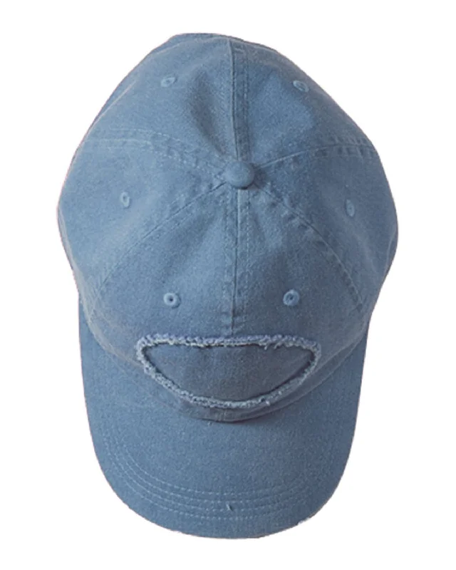 Year-End Deals Authentic Pigment Raw Edge Patch Baseball Cap | Denim