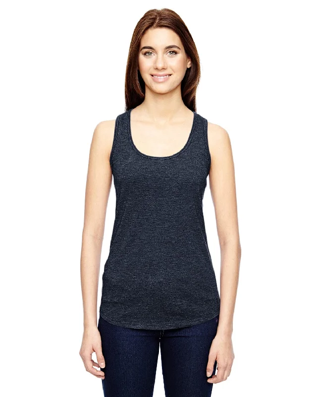 Overstock Sale Anvil Ladies Triblend Racerback Tank | Heather Navy