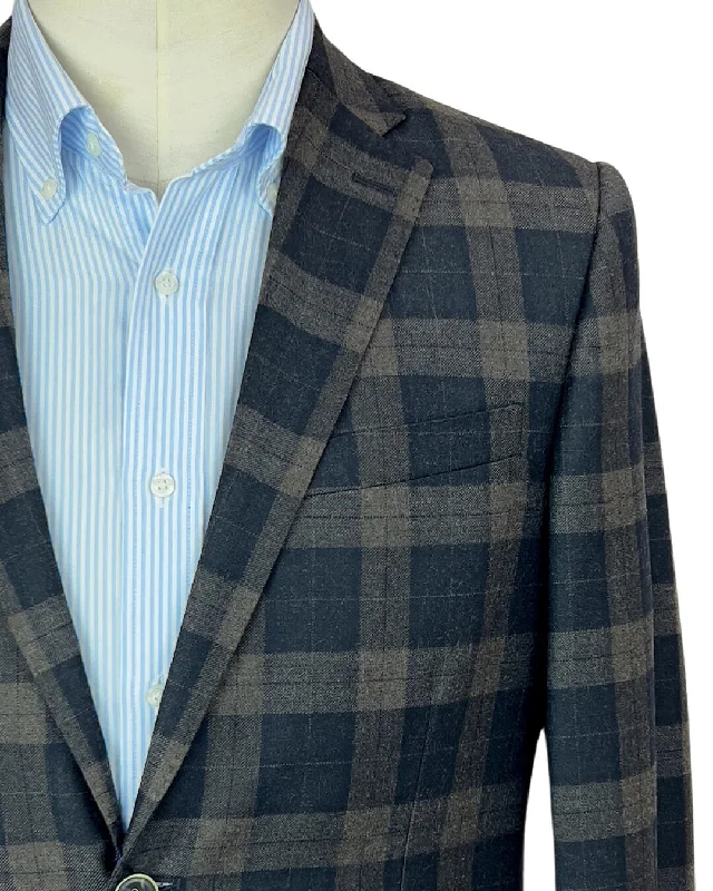 Weekend Savings Sensation Brown And Black Checked Flannel Jacket