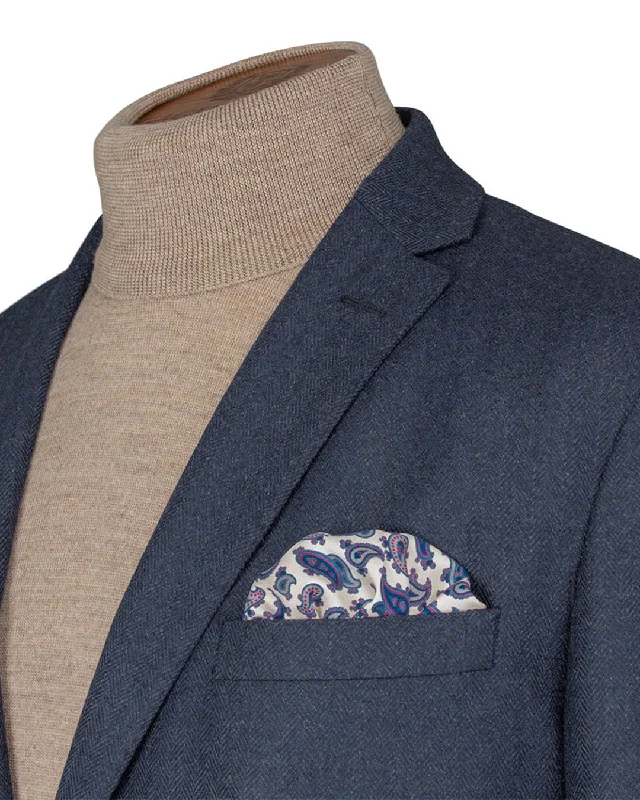Super Sale Lanificio F.lli Cerruti Navy Herringbone Jacket
