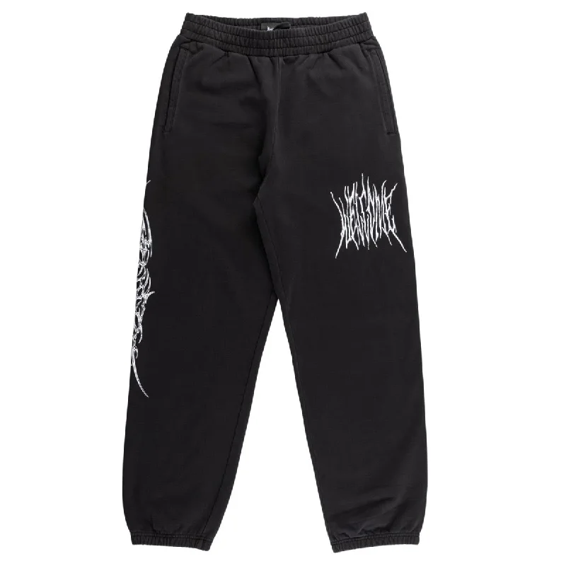 Weekend Bargains Await You Welcome Caste Pigment Dyed Sweat Pants - Black