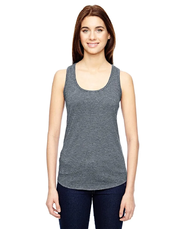 Online Deal Anvil Ladies Triblend Racerback Tank | Heather Graphite