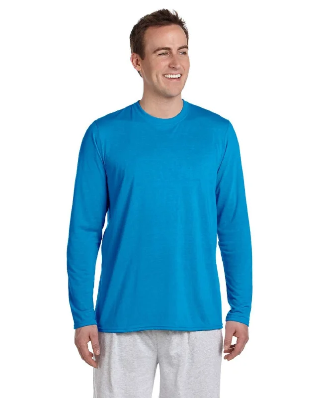 Super Savings Gildan 4.5 oz. Performance Long Sleeve T-Shirt | Sapphire