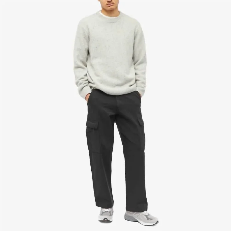 Stock Clearance Santo Herringbone Trouser In Black