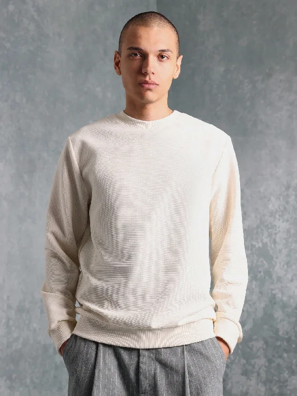 Mega Sale Slim Fit Ottoman Texture Sweatshirt