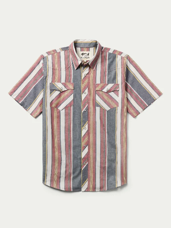 Weekend Savings Sensation Short Sleeve Vintage Cotton Pearl Snap