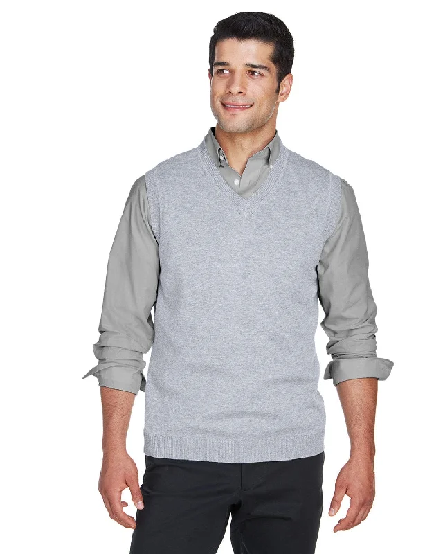 Early Access Devon & Jones V-Neck Vest | Grey Heather