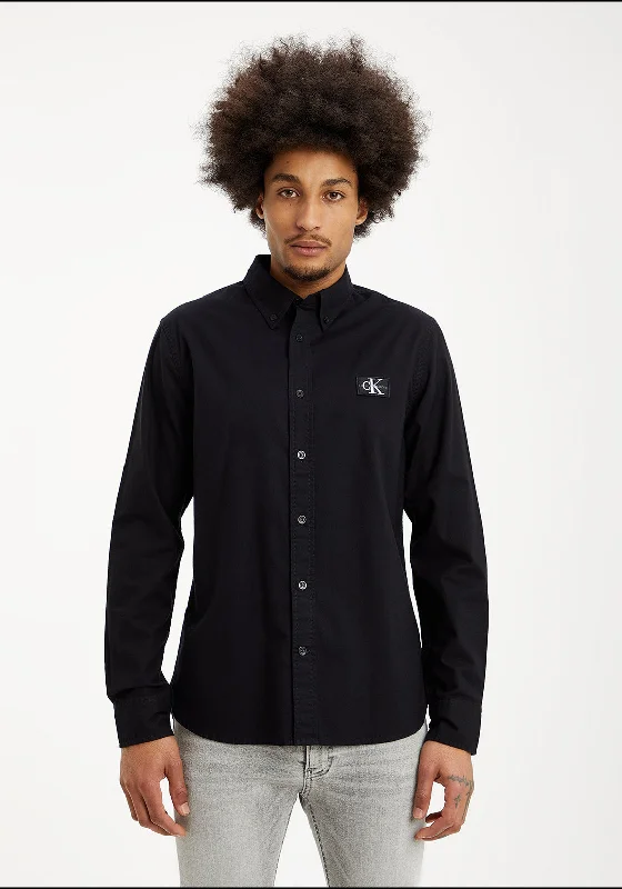 Blowout Deals Calvin Klein Jeans Logo Badge Shirt, CK Black