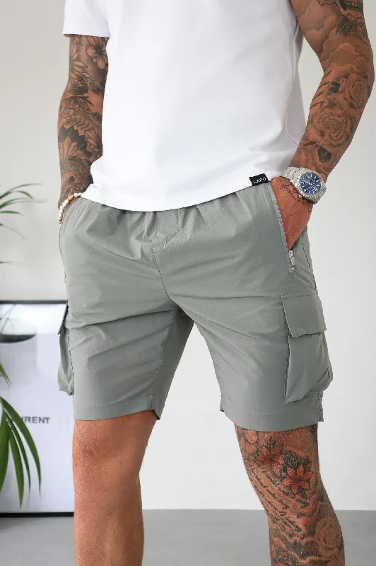 Blowout Sale Capo LIGHTWEIGHT Cargo Short - Light Grey