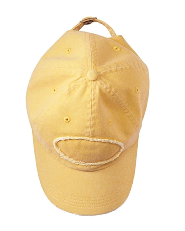 Act Fast Authentic Pigment Raw Edge Patch Baseball Cap | Mustard