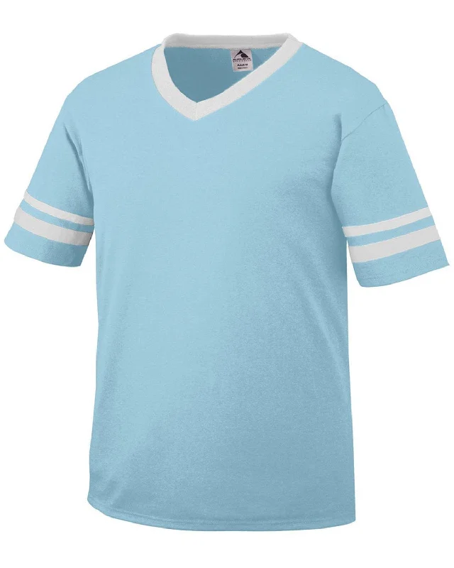 Massive Deal Augusta Sleeve Striped Jersey | Aqua/ White
