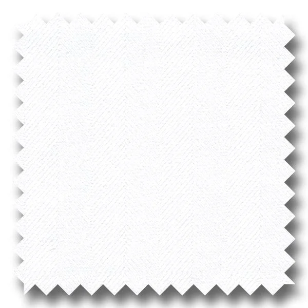 Value Pack White Herringbone 140 2Ply Twill - Custom Dress Shirt