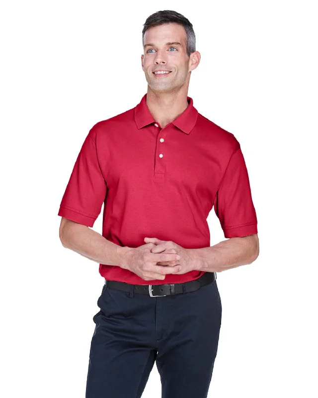 Weekend Shopping Extravaganza Devon & Jones Perfect Pima Interlock Polo Shirt | Red