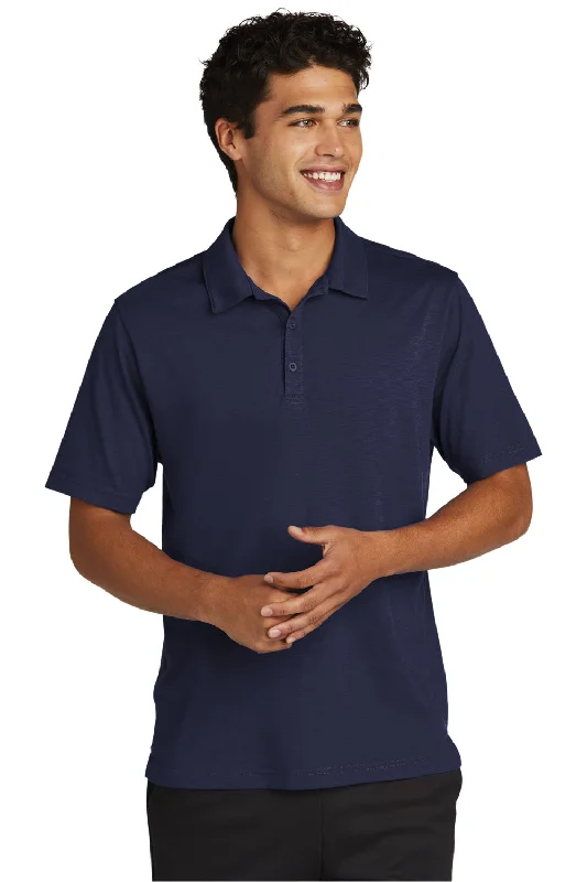 Special Buy Sport-Tek Mens Strive Moisture Wicking Short Sleeve Polo Shirt - True Navy Blue Special Buy Sport-Tek Mens Strive Moisture Wicking Short Sleeve Polo Shirt - True Navy Blue