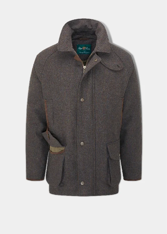 Seasonal Sale Surrey Waterproof Tweed Coat In Bramble - Shooting Fit