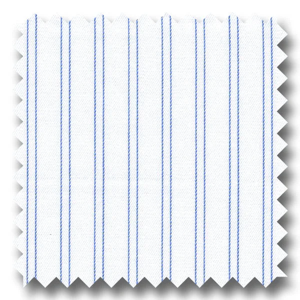 Can't Beat Blue Stripe 200 2Ply Broadcloth - Custom Dress Shirt