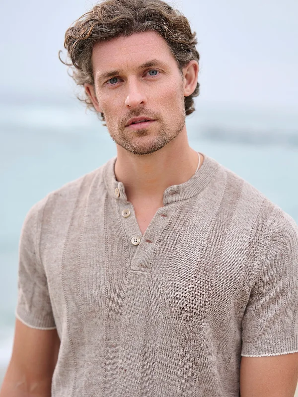 Weekend Discounts to Savor Ribbed Henley Sweater