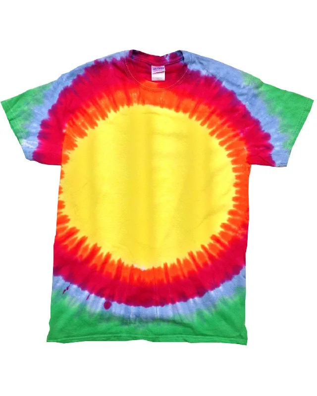 Weekend Offers That Dazzle Tie-Dye Youth 100% Cotton Tie-Dyed T-Shirt | Sunburst Rainbow