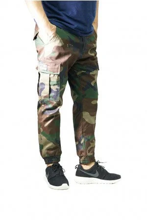 Buy Now Cargo Jogger Pants With Coating In Camo