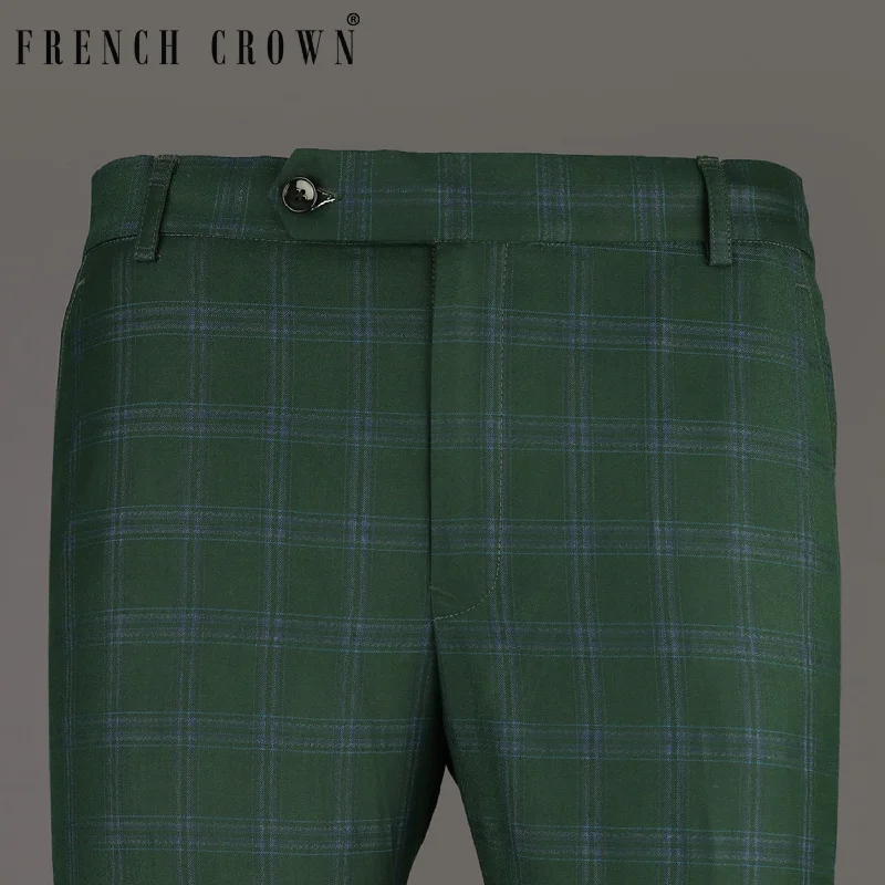 Crazy Deals Everglade Green Plaid Wool Rich Pant