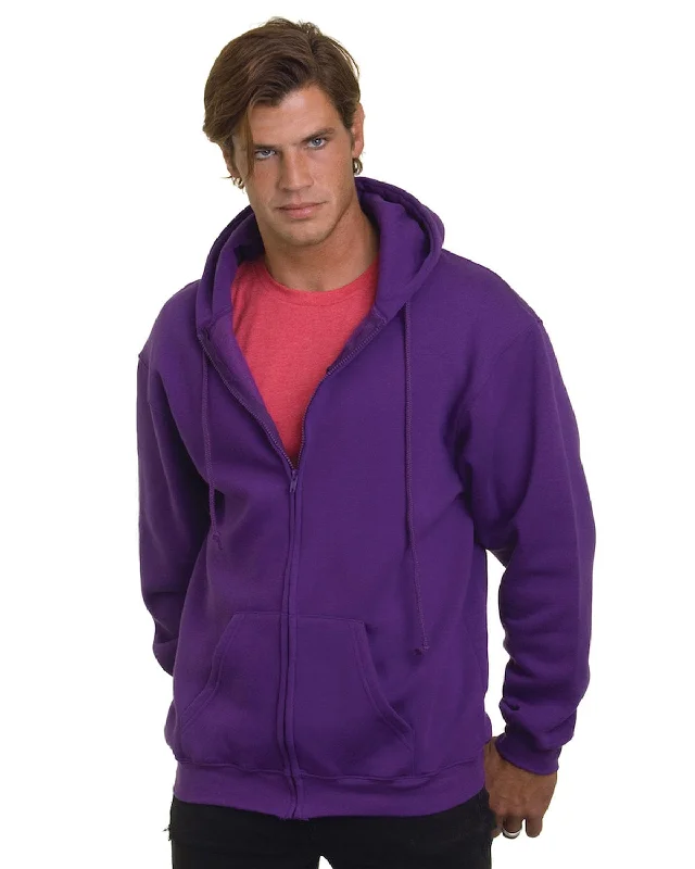 Best Choice Bayside USA Made Hooded Full-Zip Fleece | Purple