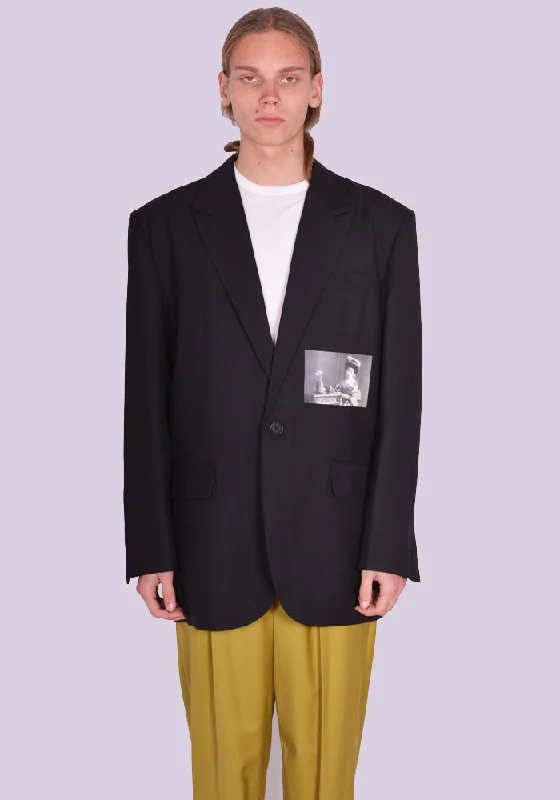 Weekend Deals That Impress YUIKI SHIMOJI PATCHED BLAZER BLACK KIMONO GIRL