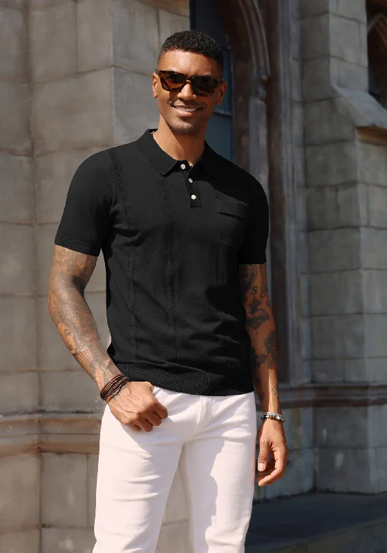 Midnight Sale Men's Knit Polo Shirt Short Sleeve Casual Solid Golf Shirts with Pocket Midnight Sale Men's Knit Polo Shirt Short Sleeve Casual Solid Golf Shirts with Pocket