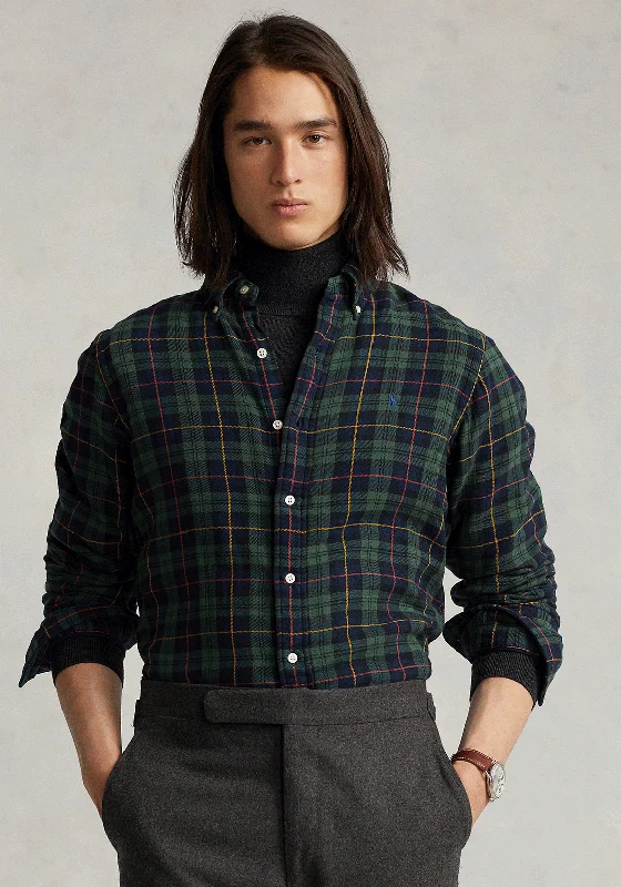 Special Savings Ralph Lauren Plaid Shirt, Green & Navy Multi