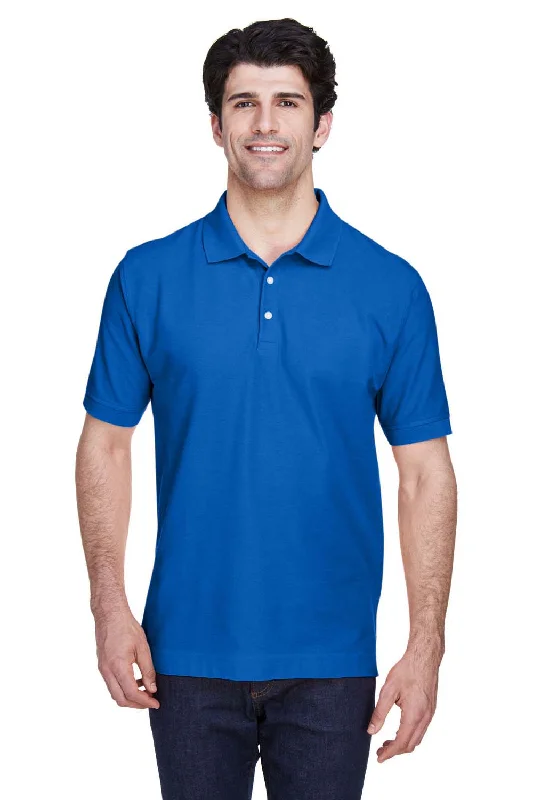 Super Sale Devon & Jones Mens Short Sleeve Polo Shirt - French Blue