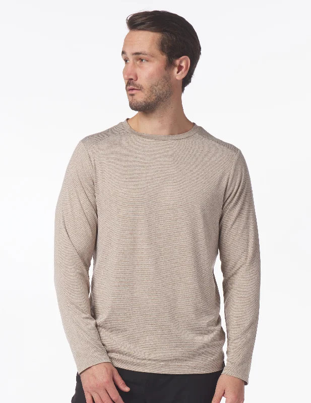Weekend Shopping Extravaganza Salton Long Sleeve: Mocha Heather/White Stripe