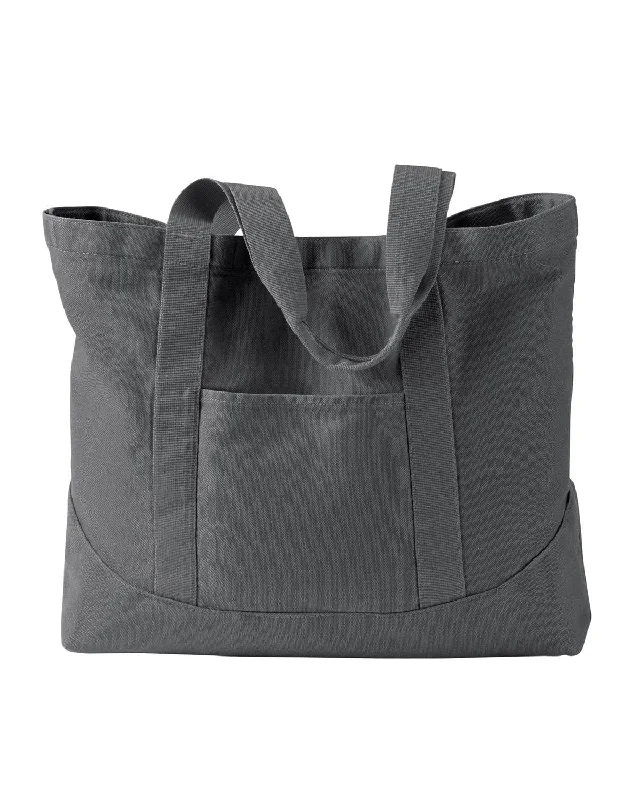 Crazy Deal Authentic Pigment Pigment-Dyed Large Canvas Tote | Smoke